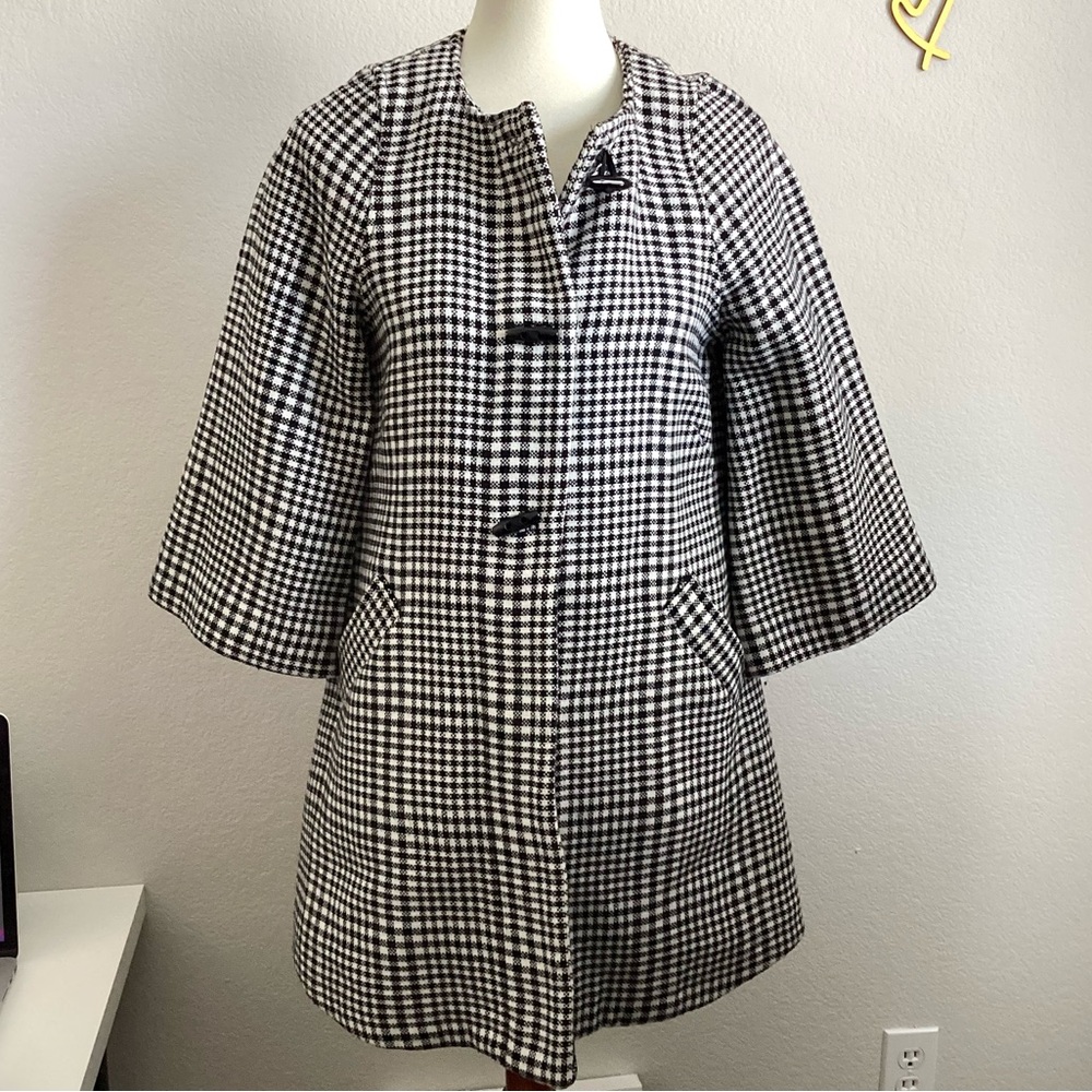\H&M\ Houndstooth Draping Coat